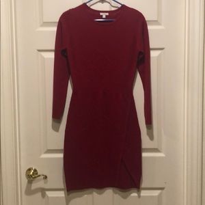 Sexy Red Sweater Dress